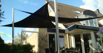 Zonnedoek 4,5x4,5x4,5m  320gr ebony black