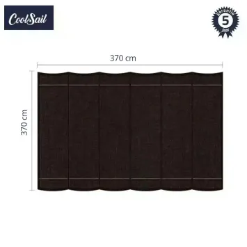 coolsail harmonicadoek 370x370 cm ebony black