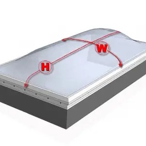 schaduwdoek op maat lichtkoepel hoes